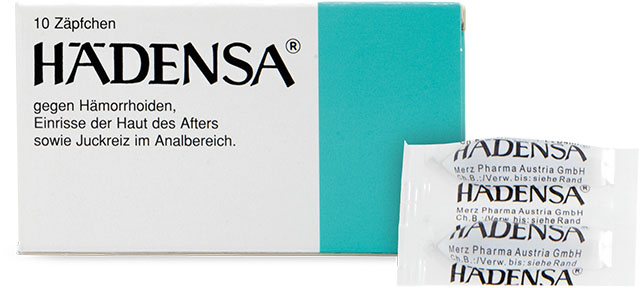 Hädensa gegen Hämorrhoiden - Zäpfchen