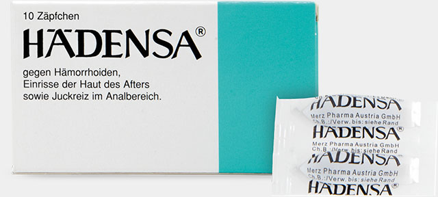 Hädensa gegen Hämorrhoiden - Zäpfchen